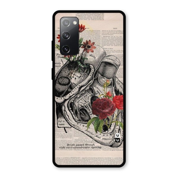 Heart Newspaper Metal Back Case for Galaxy S20 FE