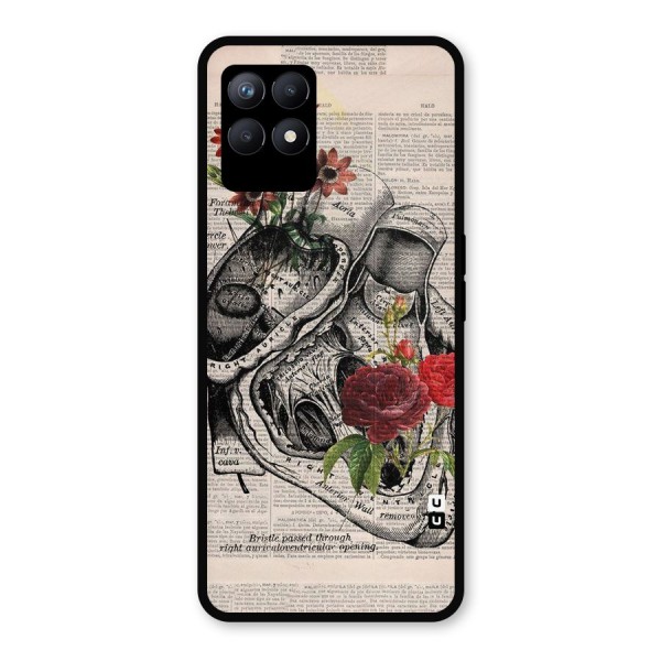 Heart Newspaper Metal Back Case for Realme Narzo 50