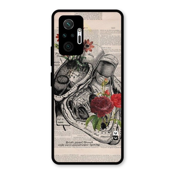 Heart Newspaper Metal Back Case for Redmi Note 10 Pro
