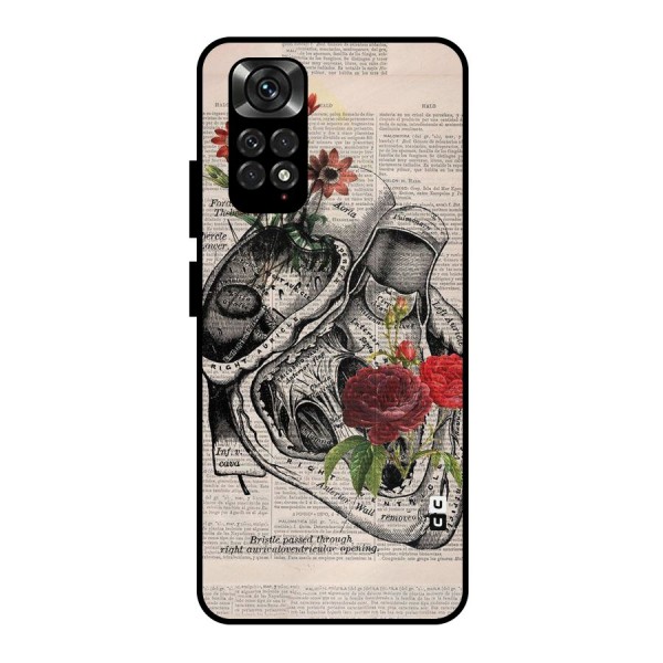 Heart Newspaper Metal Back Case for Redmi Note 11 Pro