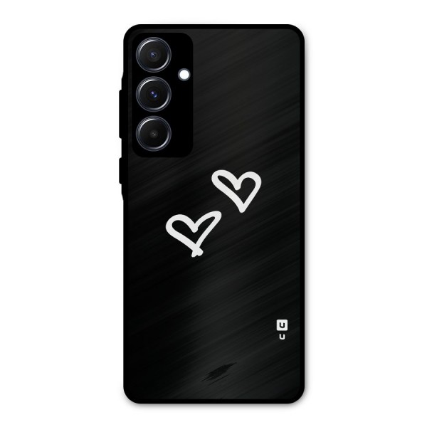 Hearts Love Metal Back Case for Galaxy A55