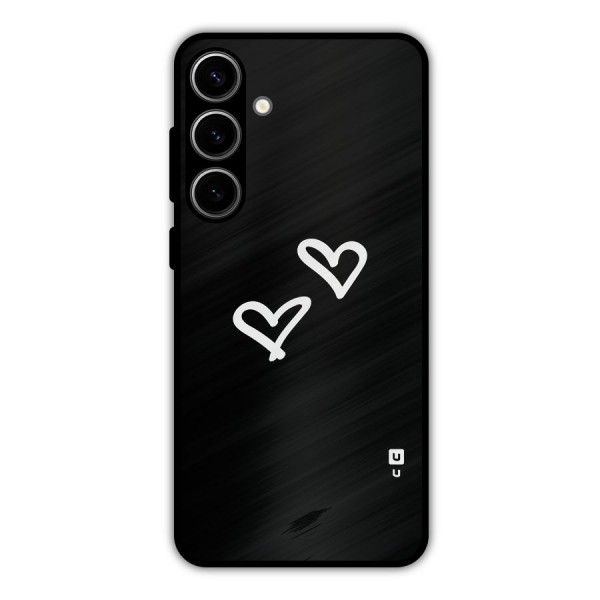 Hearts Love Metal Back Case for Galaxy S24 Plus