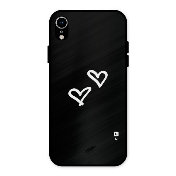 Hearts Love Metal Back Case for iPhone XR