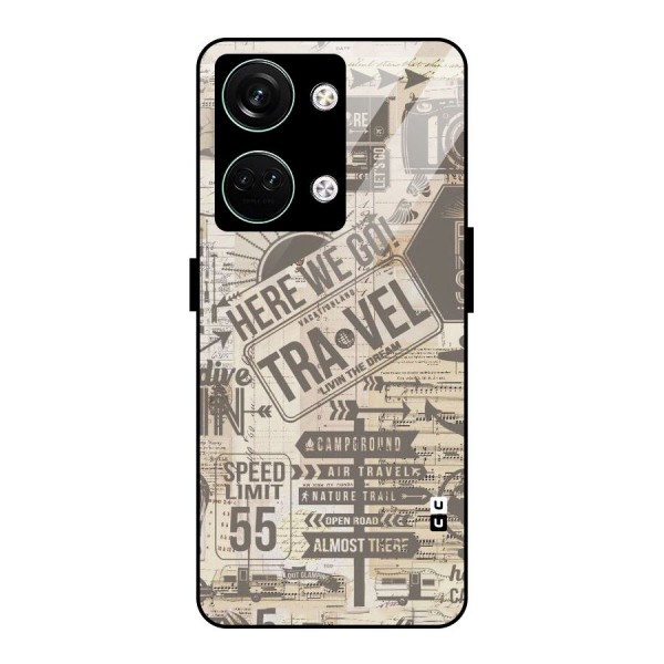 Here We Travel Glass Back Case for Oneplus Nord 3