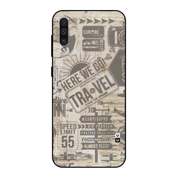 Here We Travel Metal Back Case for Galaxy A50s