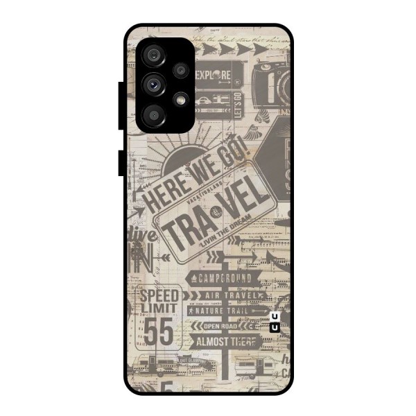 Here We Travel Metal Back Case for Galaxy A73 5G