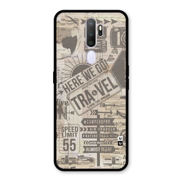 Here We Travel Metal Back Case for Oppo A9 (2020)