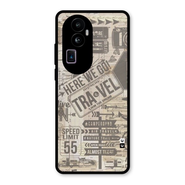 Here We Travel Metal Back Case for Oppo Reno10 Pro Plus