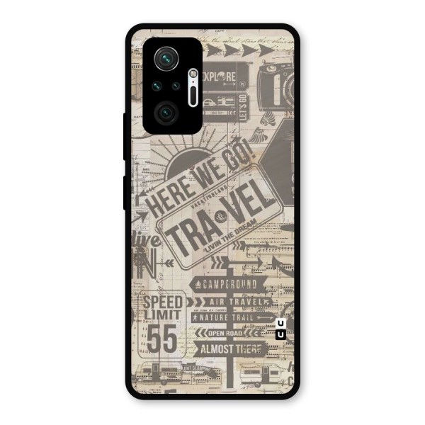 Here We Travel Metal Back Case for Redmi Note 10 Pro