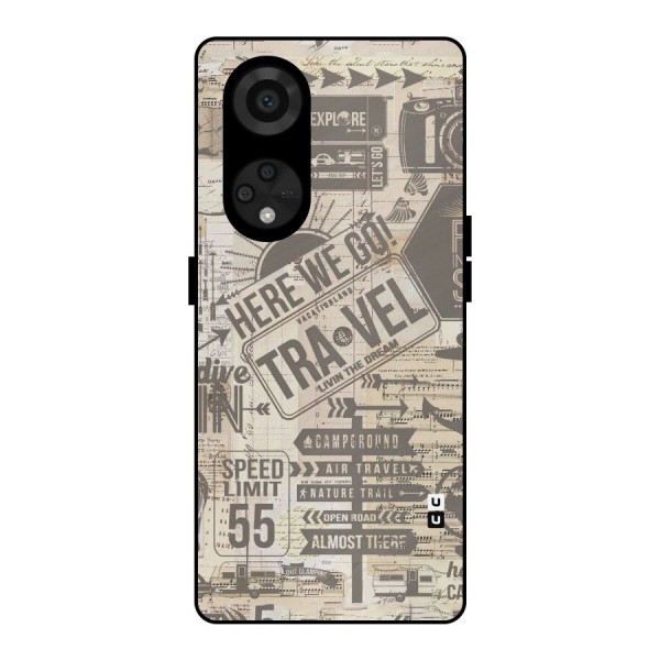 Here We Travel Metal Back Case for Reno8 T 5G