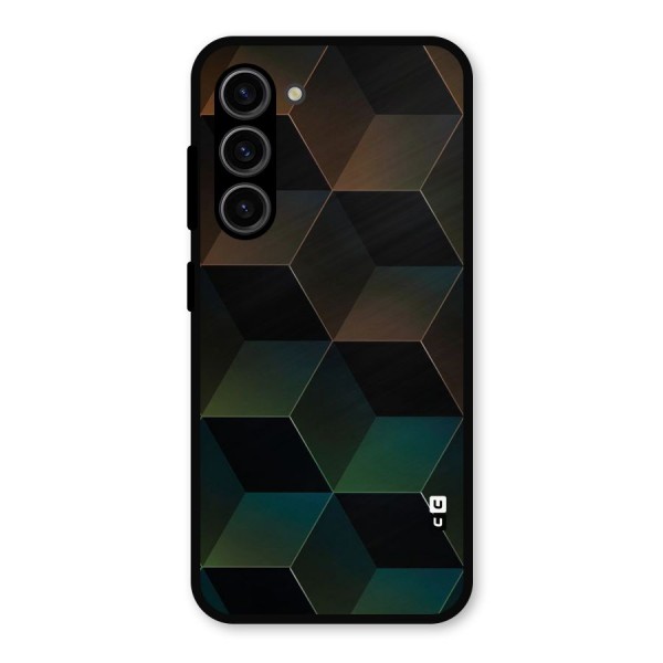 Hexagonal Design Metal Back Case for Galaxy S23