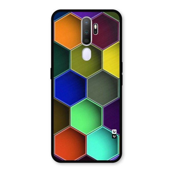 Hexagonal Palette Metal Back Case for Oppo A9 (2020)