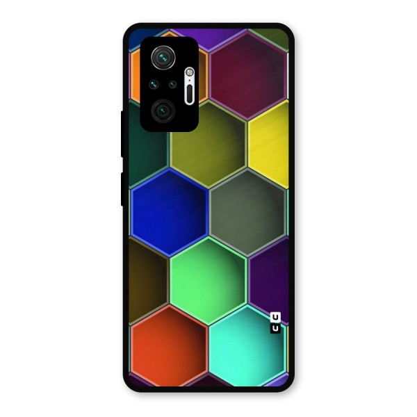 Hexagonal Palette Metal Back Case for Redmi Note 10 Pro