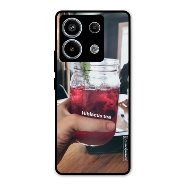 Hibiscus Tea Metal Back Case for Redmi Note 13 Pro 5G