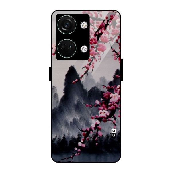 Hills And Blossoms Glass Back Case for Oneplus Nord 3
