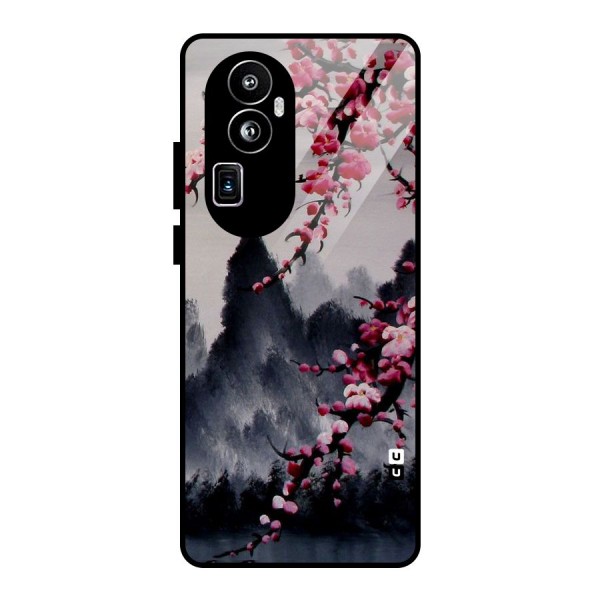 Hills And Blossoms Glass Back Case for Oppo Reno10 Pro Plus