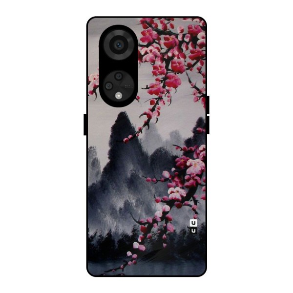 Hills And Blossoms Metal Back Case for Reno8 T 5G