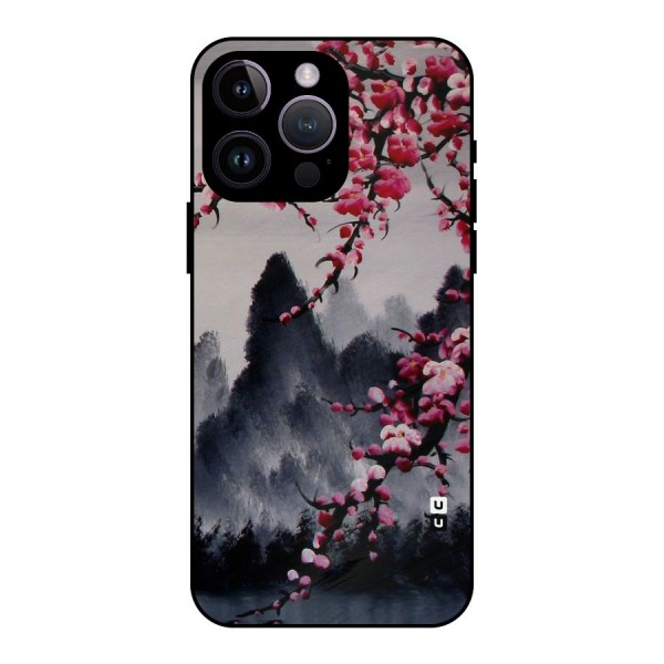 Hills And Blossoms Metal Back Case for iPhone 14 Pro Max