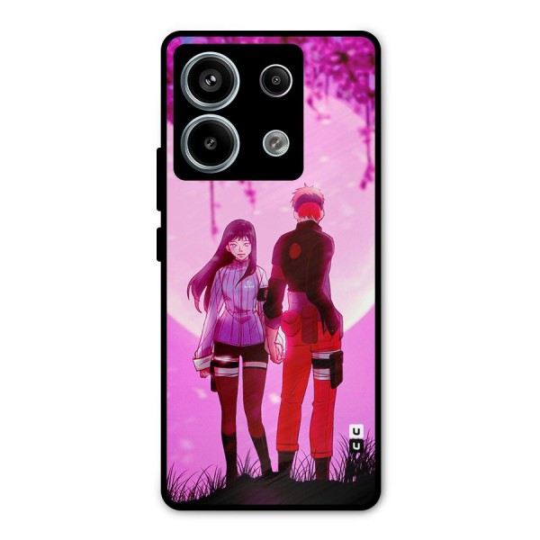 Hinata Holding Hand Metal Back Case for Redmi Note 13 Pro 5G