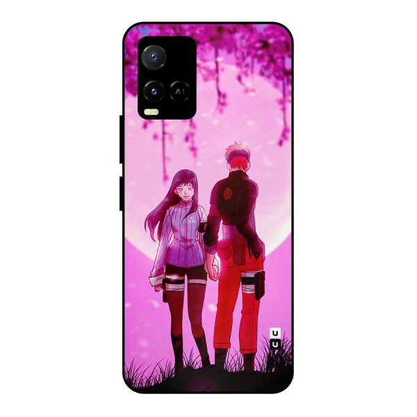 Hinata Holding Hand Metal Back Case for Vivo Y33s