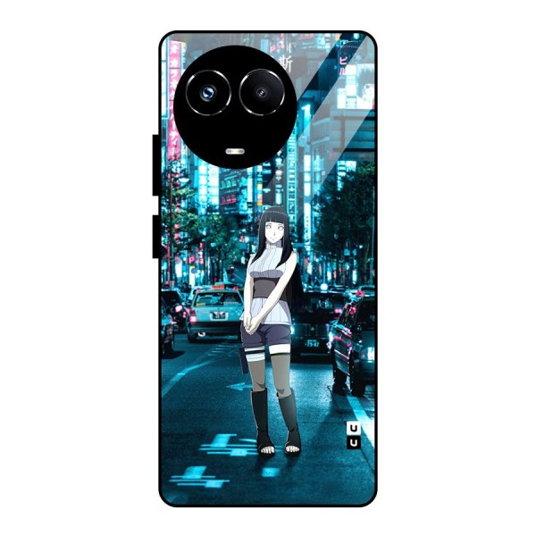 Hinata On Streets Glass Back Case for Realme 11X