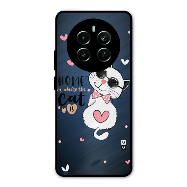 Home Where Cat Metal Back Case for Realme 12 Plus