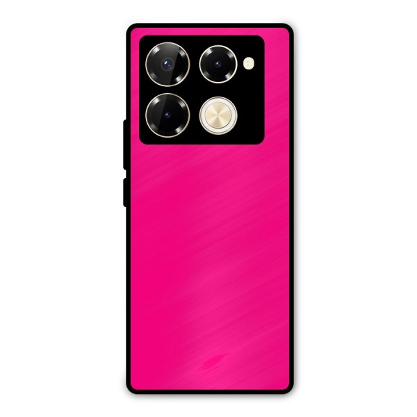Hot Pink Metal Back Case for Infinix Note 40 Pro Plus