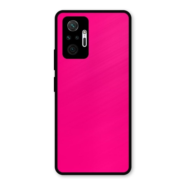 Hot Pink Metal Back Case for Redmi Note 10 Pro
