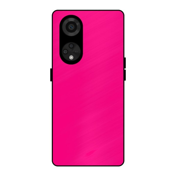 Hot Pink Metal Back Case for Reno8 T 5G