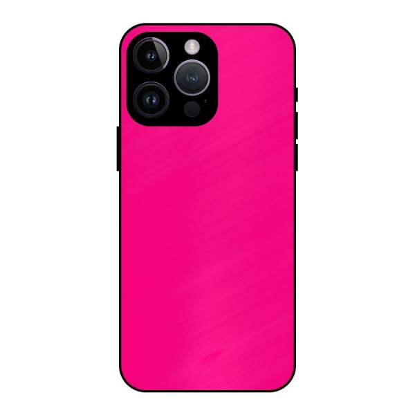 Hot Pink Metal Back Case for iPhone 14 Pro Max