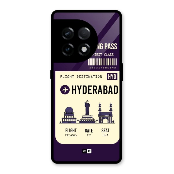 Hyderabad Boarding Pass Glass Back Case for OnePlus 11R