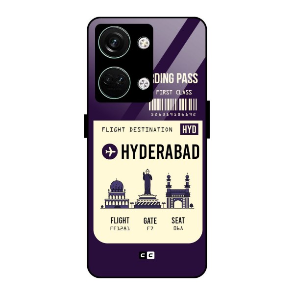 Hyderabad Boarding Pass Glass Back Case for Oneplus Nord 3