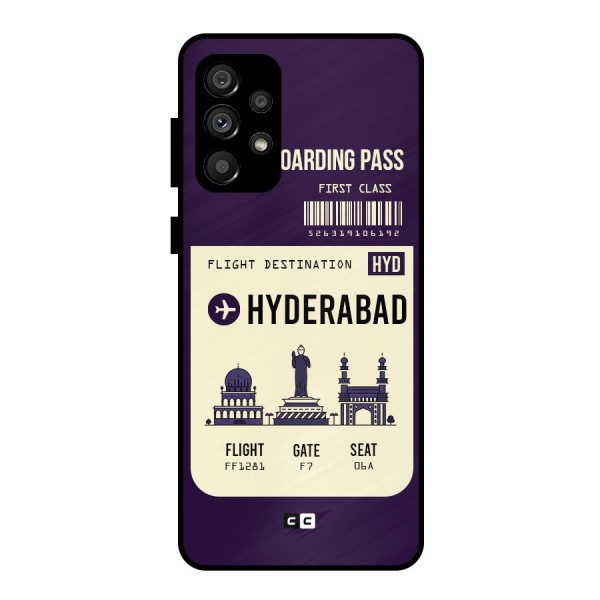 Hyderabad Boarding Pass Metal Back Case for Galaxy A73 5G