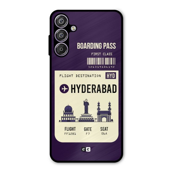 Hyderabad Boarding Pass Metal Back Case for Galaxy F15