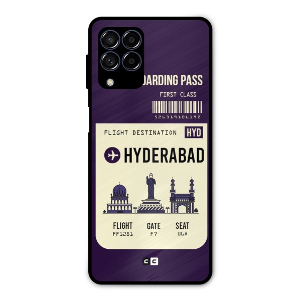 Hyderabad Boarding Pass Metal Back Case for Galaxy M53 5G