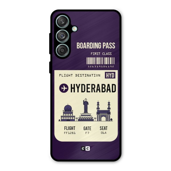 Hyderabad Boarding Pass Metal Back Case for Galaxy M55 5G