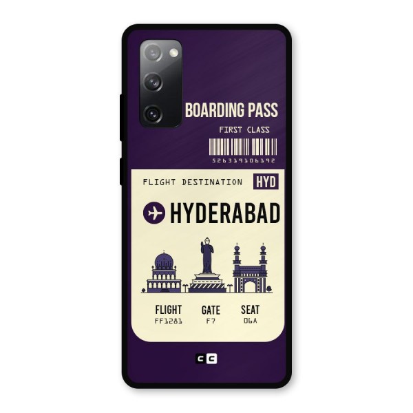 Hyderabad Boarding Pass Metal Back Case for Galaxy S20 FE