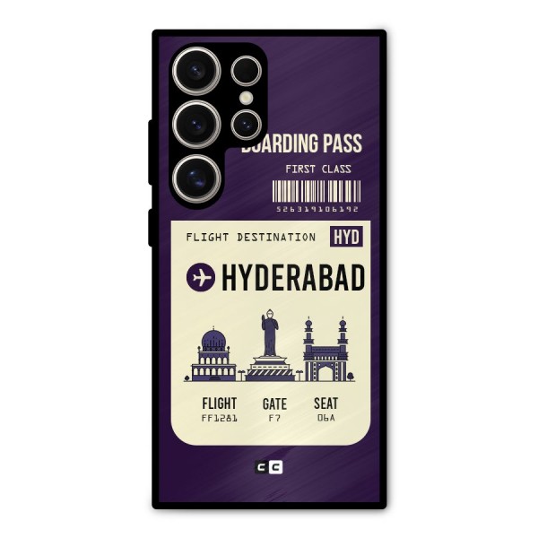 Hyderabad Boarding Pass Metal Back Case for Galaxy S24 Ultra