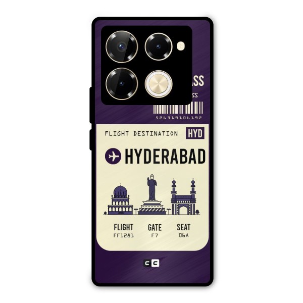 Hyderabad Boarding Pass Metal Back Case for Infinix Note 40 Pro