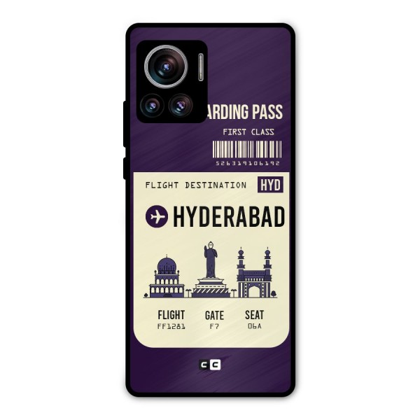 Hyderabad Boarding Pass Metal Back Case for Motorola Edge 30 Ultra