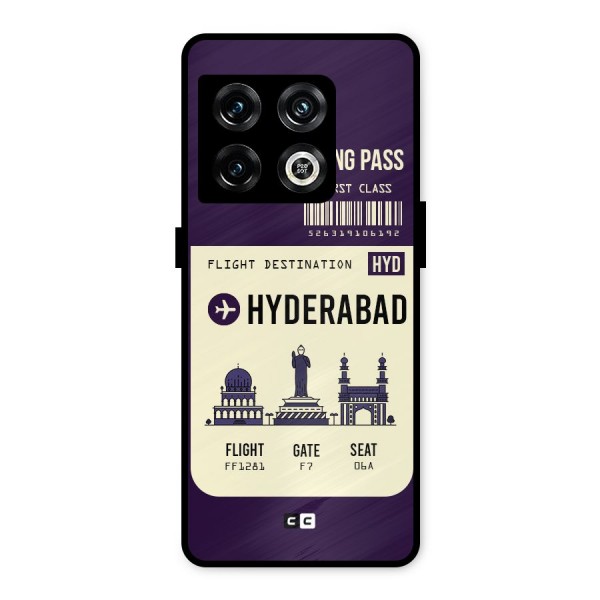 Hyderabad Boarding Pass Metal Back Case for OnePlus 10 Pro 5G