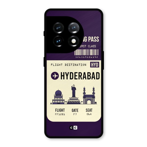 Hyderabad Boarding Pass Metal Back Case for OnePlus 11