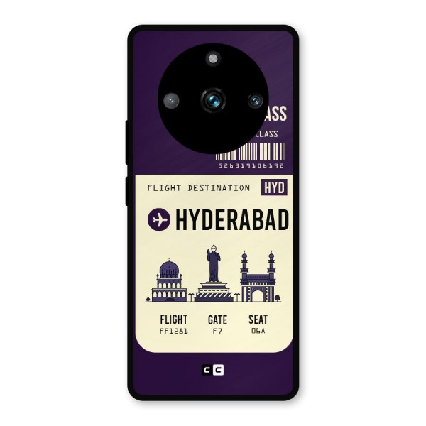 Hyderabad Boarding Pass Metal Back Case for Realme 11 Pro Plus