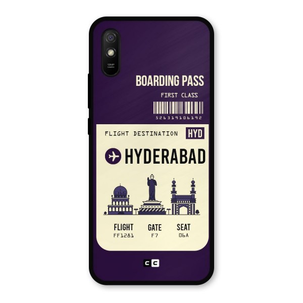 Hyderabad Boarding Pass Metal Back Case for Redmi 9i