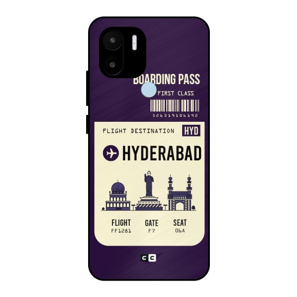 Hyderabad Boarding Pass Metal Back Case for Redmi A1+