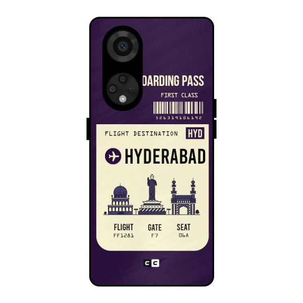 Hyderabad Boarding Pass Metal Back Case for Reno8 T 5G