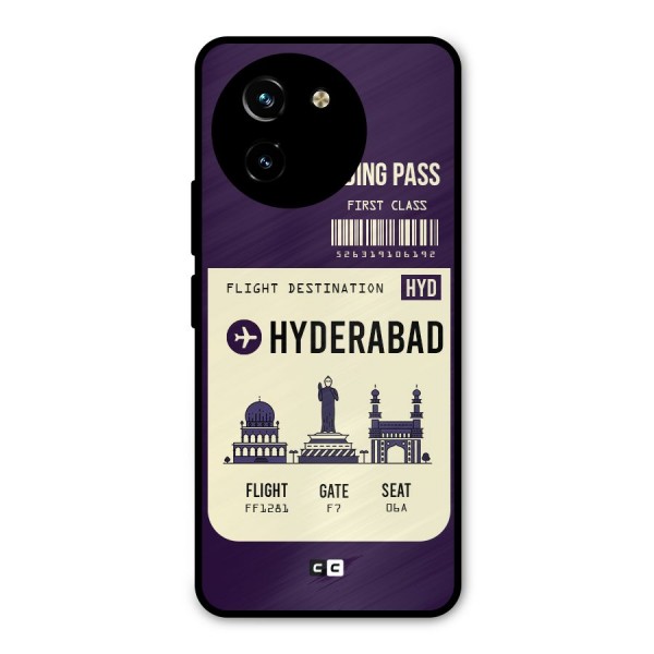 Hyderabad Boarding Pass Metal Back Case for Vivo Y200i
