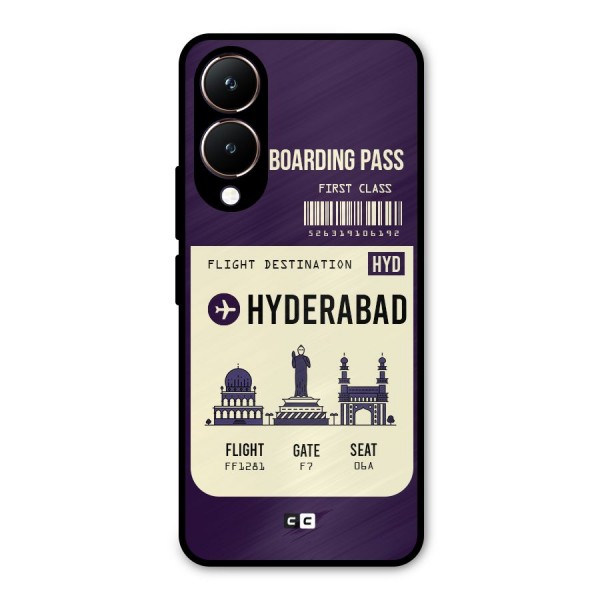 Hyderabad Boarding Pass Metal Back Case for Vivo Y28