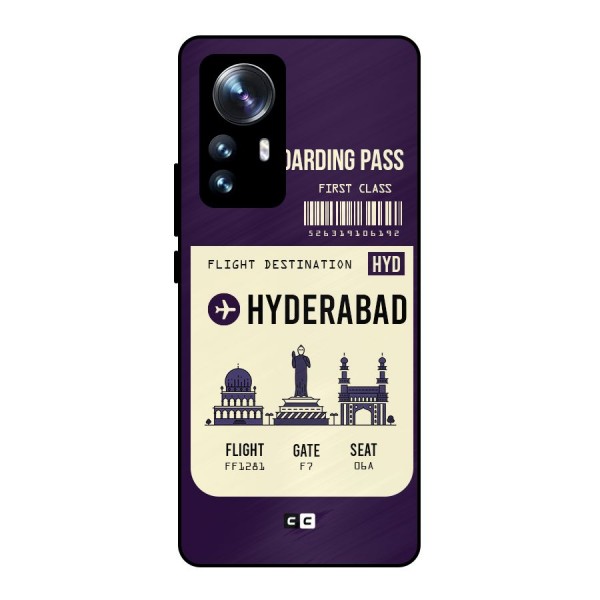 Hyderabad Boarding Pass Metal Back Case for Xiaomi 12 Pro