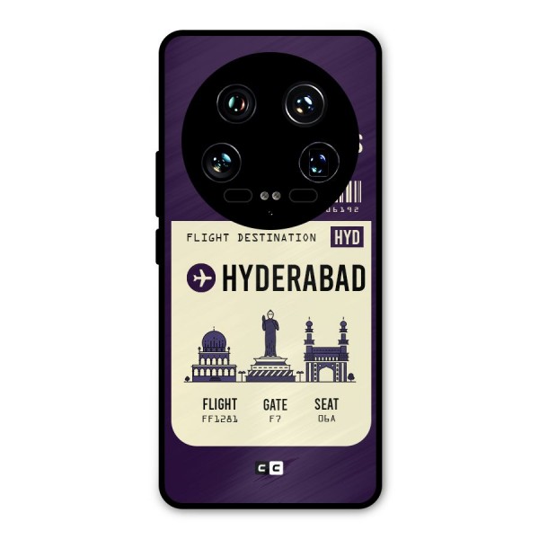 Hyderabad Boarding Pass Metal Back Case for Xiaomi 14 Ultra